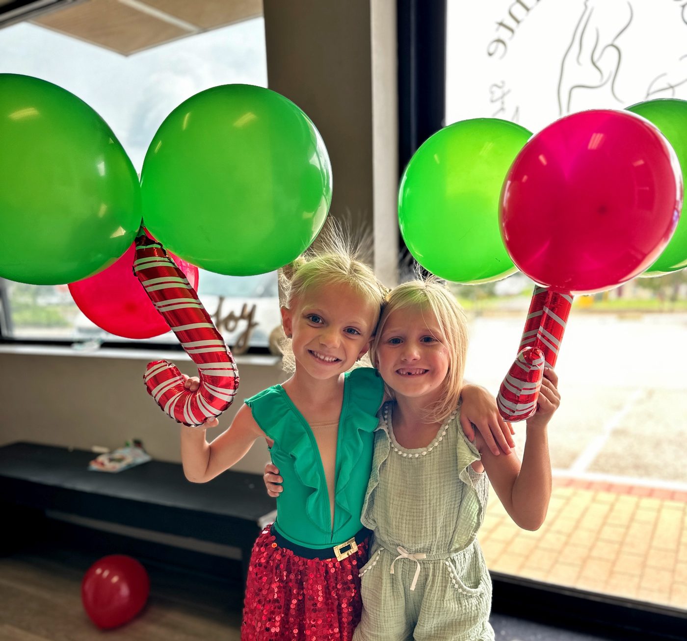 Children celebrating a birthday party at the studio