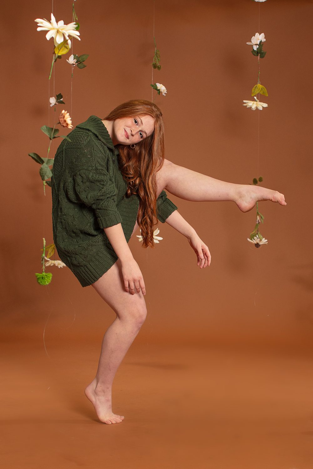 An MCDA pre-professional dancer in the studio
