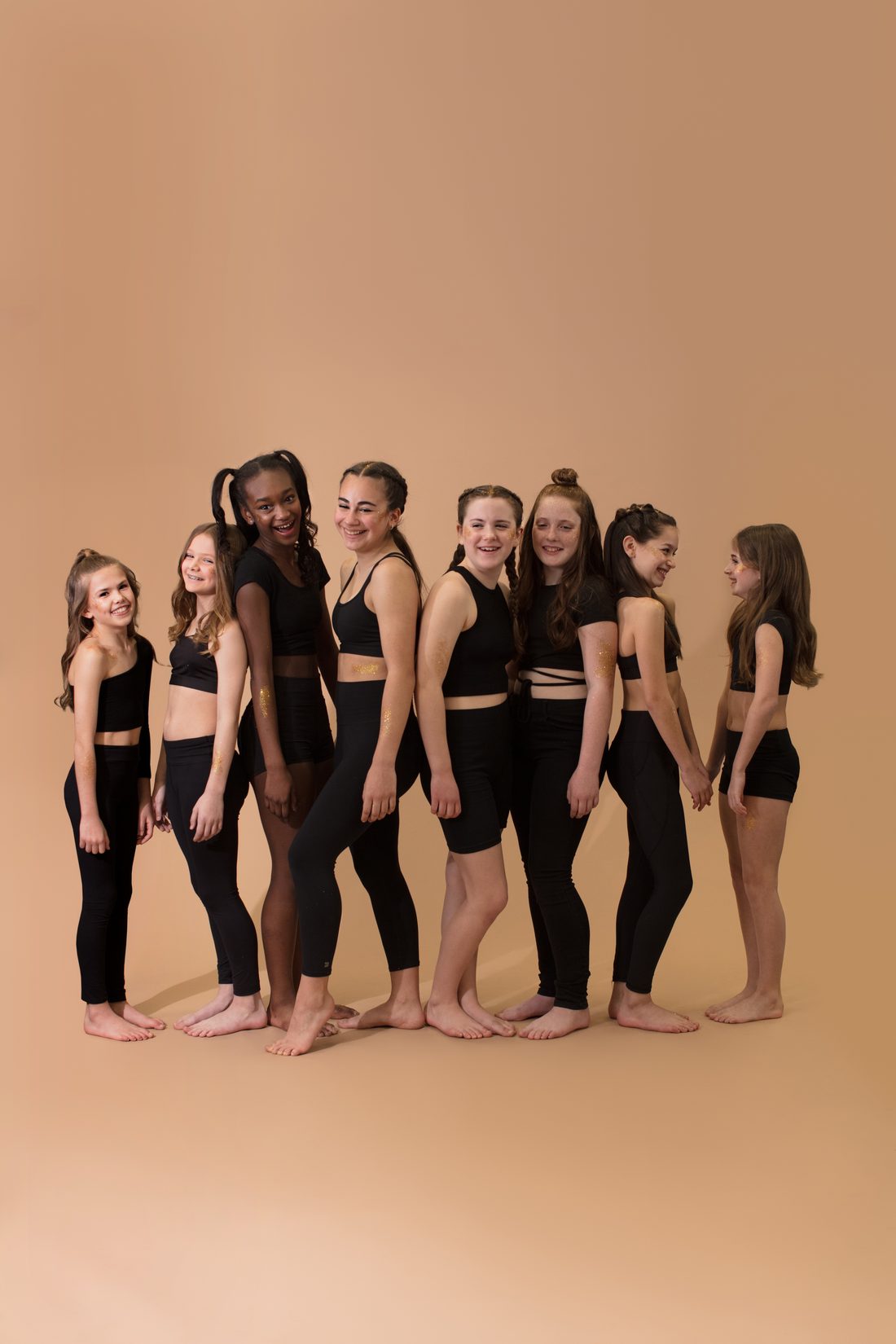 Pre-professional dancers in rehearsal
